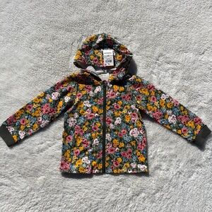 NWT First Impressions Girls 3T Ditzy Floral Garden Print Full Zip Hoodie